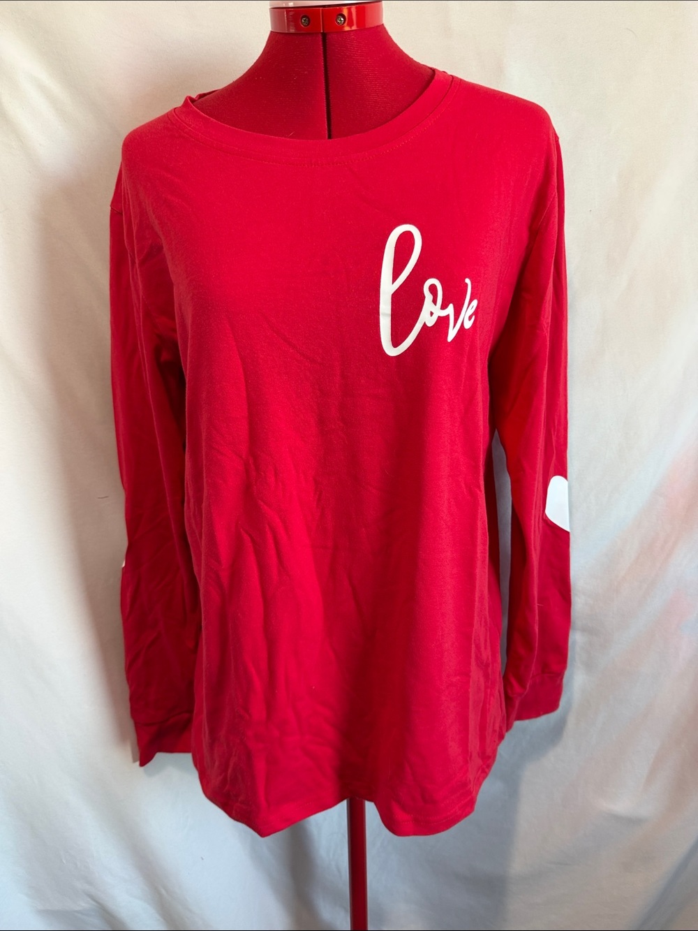 Women’s Red Long-Sleeve 'Love' Tee